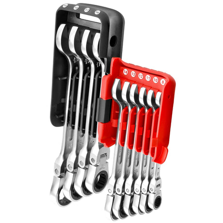 FLEX HEAD RATCHET WRENCHES - 467BF - Anti Slip End - Case Holder - 10 pc.