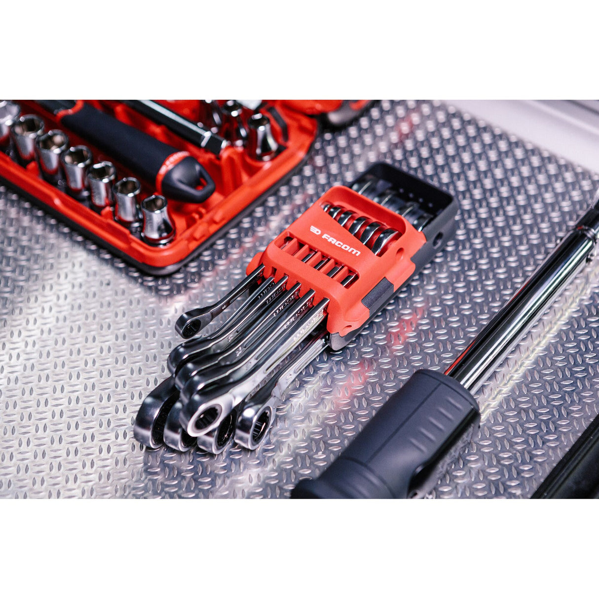 RATCHET COMBINATION WRENCHES - 467BR - Rapid Reversible - Case Holder - 10 pc.