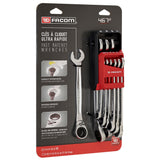 RATCHET COMBINATION WRENCHES - 467BR - Rapid Reversible - Case Holder - 10 pc.