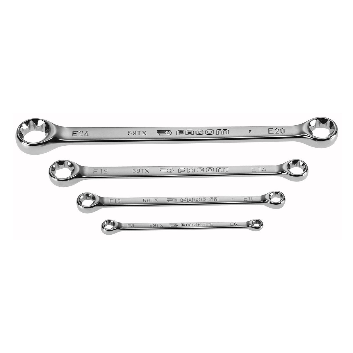 TORX® STRAIGHT DOUBLE RING WRENCHES - 59TX - Straight - Box - 4 pc.