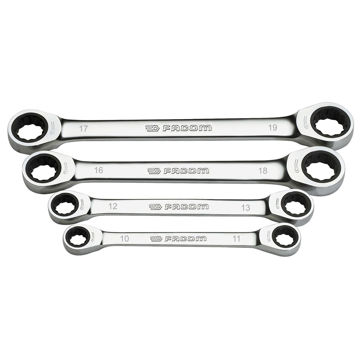64 - Straight double box-end ratchet wrenches sets, metric