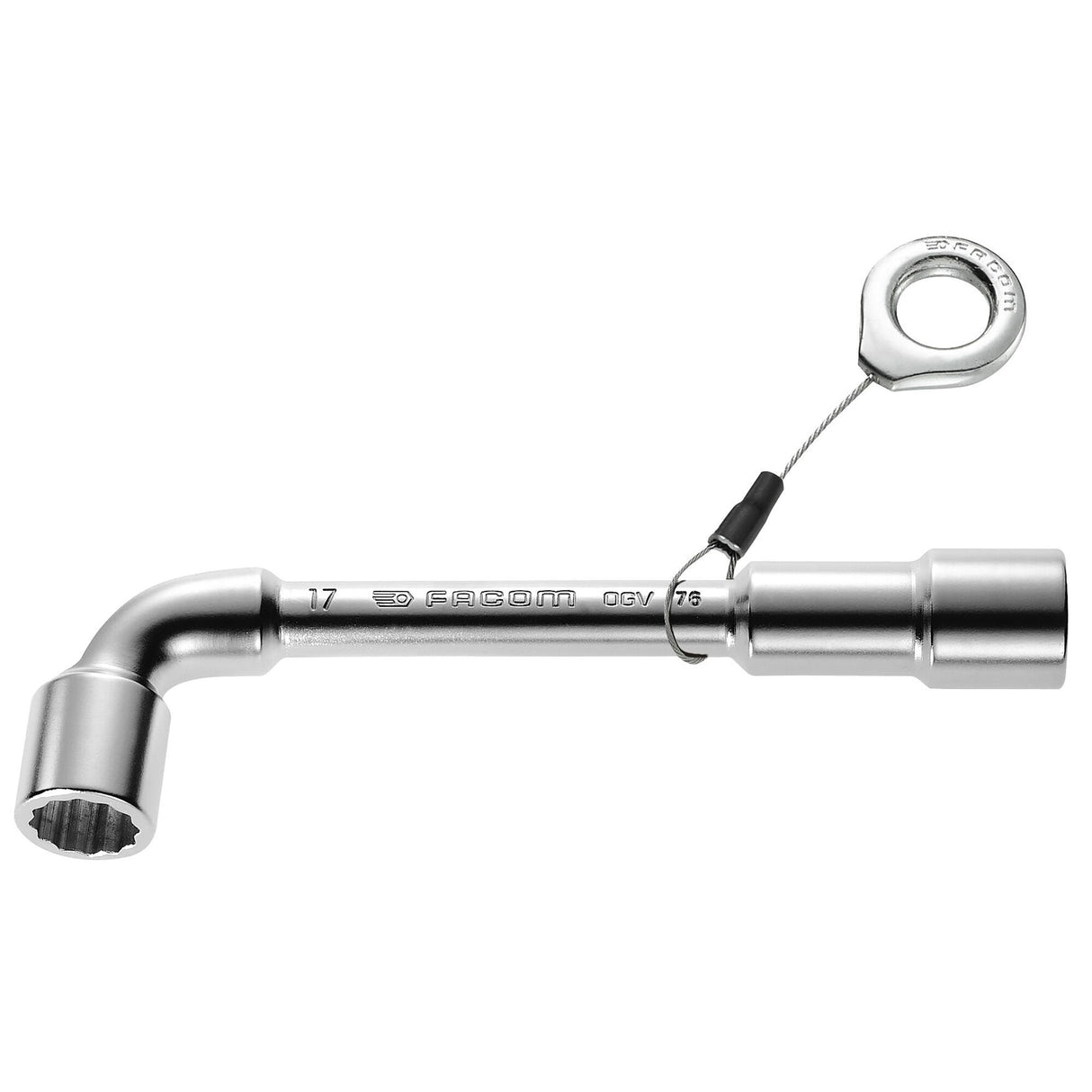 76.SLS - 12 x 6 Point Angled Open Socket Wrenches with Safety Lock System