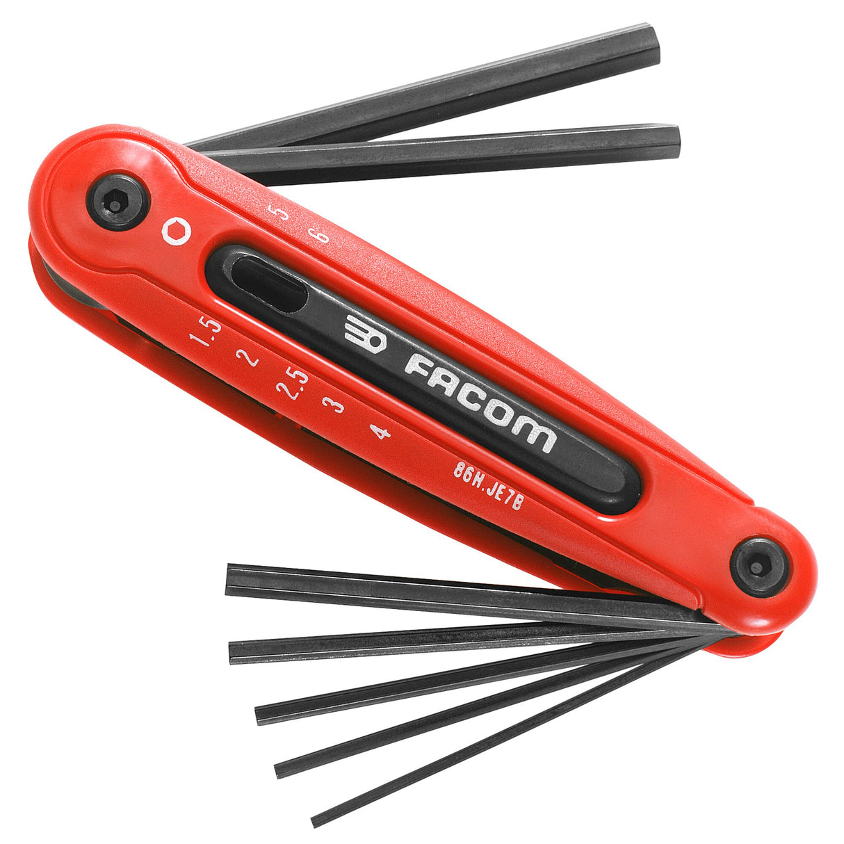 Folding hex key set - Metric 7 pc.