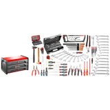 20 in. Alloy 3-Drawer Toolbox With Mechanic Metric Tool Set (136 pc.)
