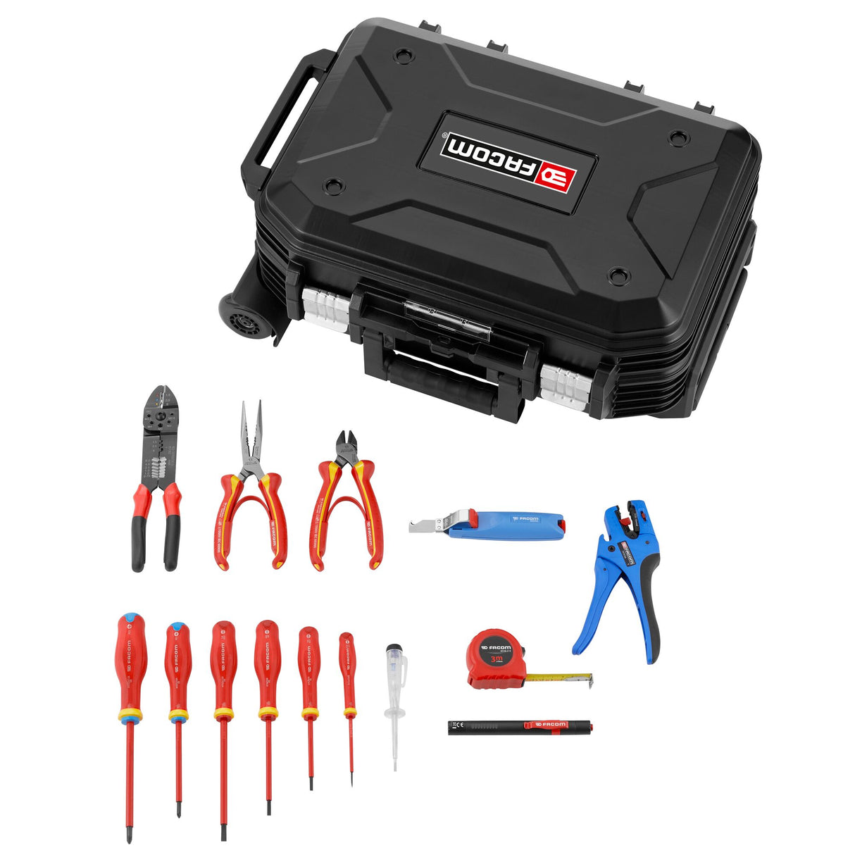 Basic Industrial Maintenance Tool Set in Rolling Case (15 pc.)