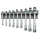 Metal Tool Rack for 9 (Size 8-19) Pipe Wrenches