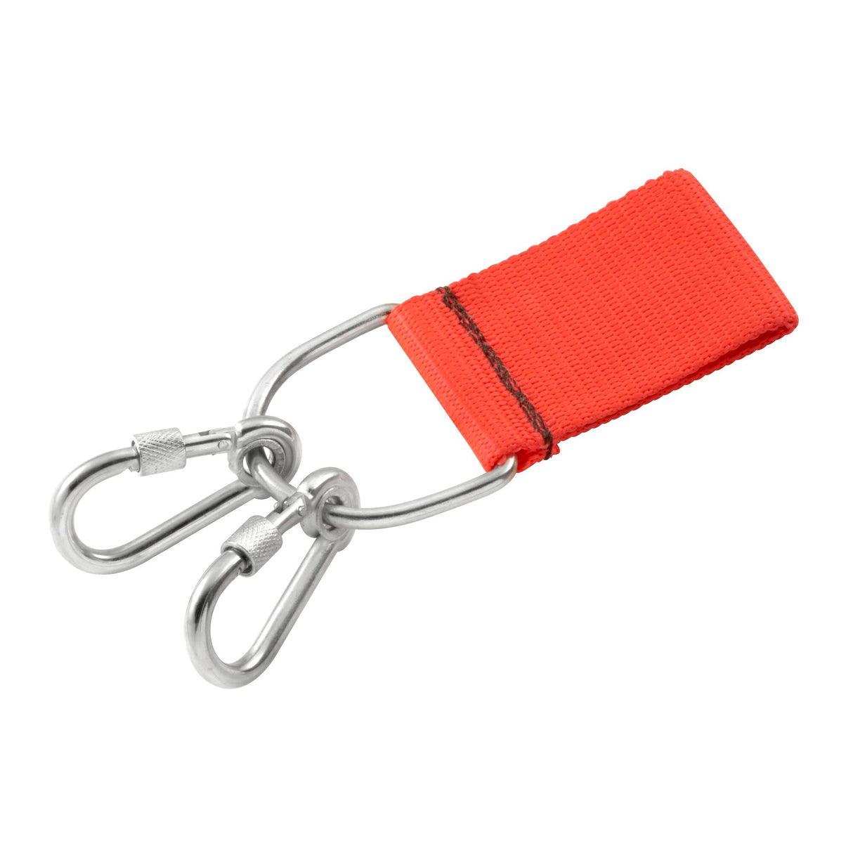 Metal Ring With 2 60mm Stainless Steel Snap Hooks With Screw Safety Lock System