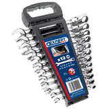 EXPERT by FACOM® Hinged ratchet combination wrench portable case, Metric 12 pieces