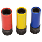 EXPERT by FACOM® EXPERT1/2 in. sockets and accessory module, 21 pieces 17,19, 21 mm, 1/2 in.