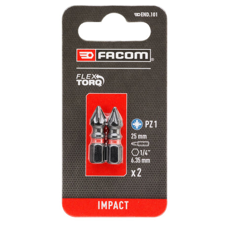 END - Impact Flextorq 25 mm 2 pack, Pozidriv