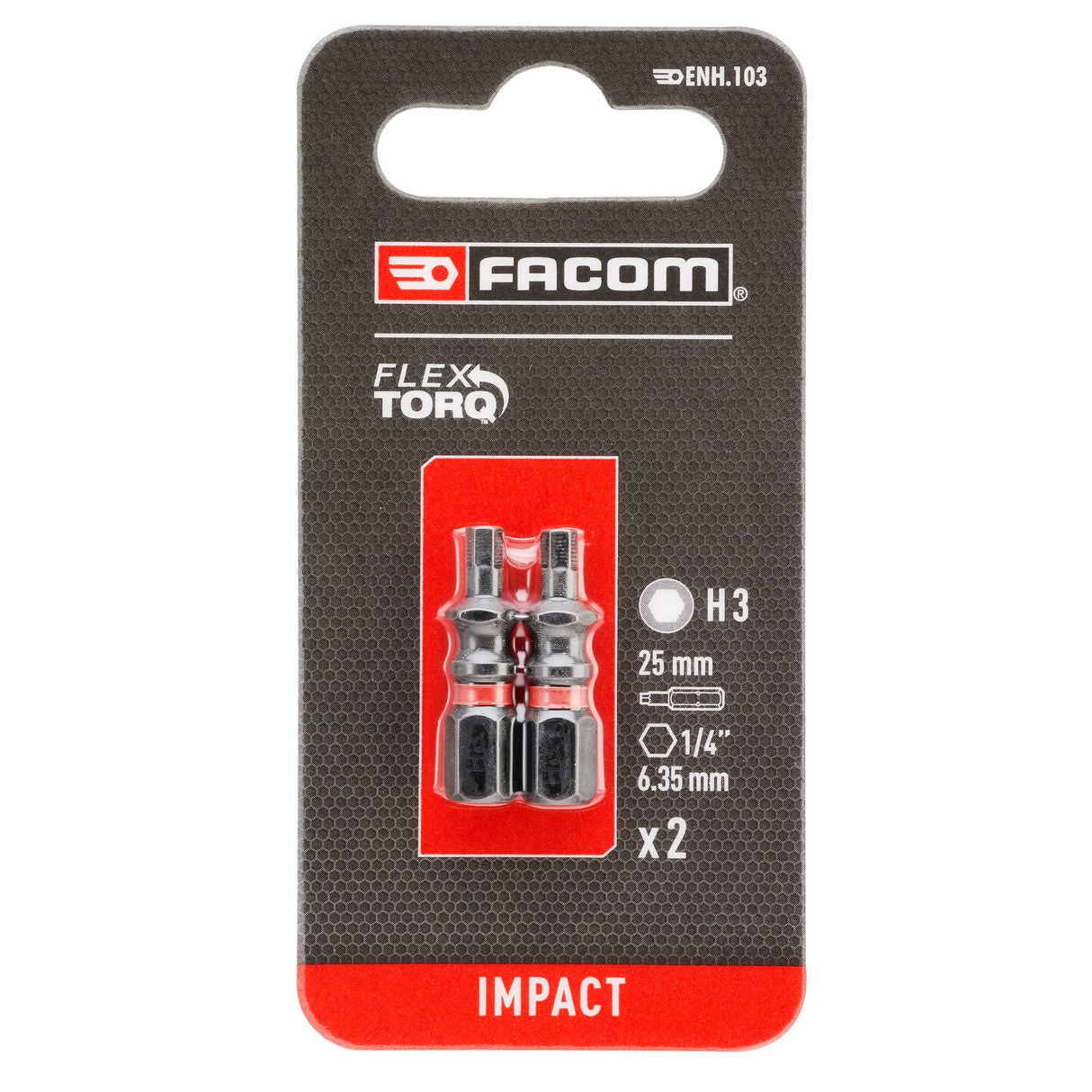 Hex 25mm IMPACT FLEXTORQ (2 PK)