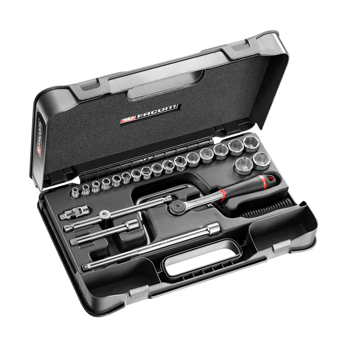 3/8 in. MBOX Socket Set With Performance Round Head Ratchet (24 pc.)