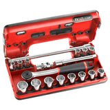 3/8 in. DBOX Performance Round Head Ratchet & Socket Set (18 pc.)