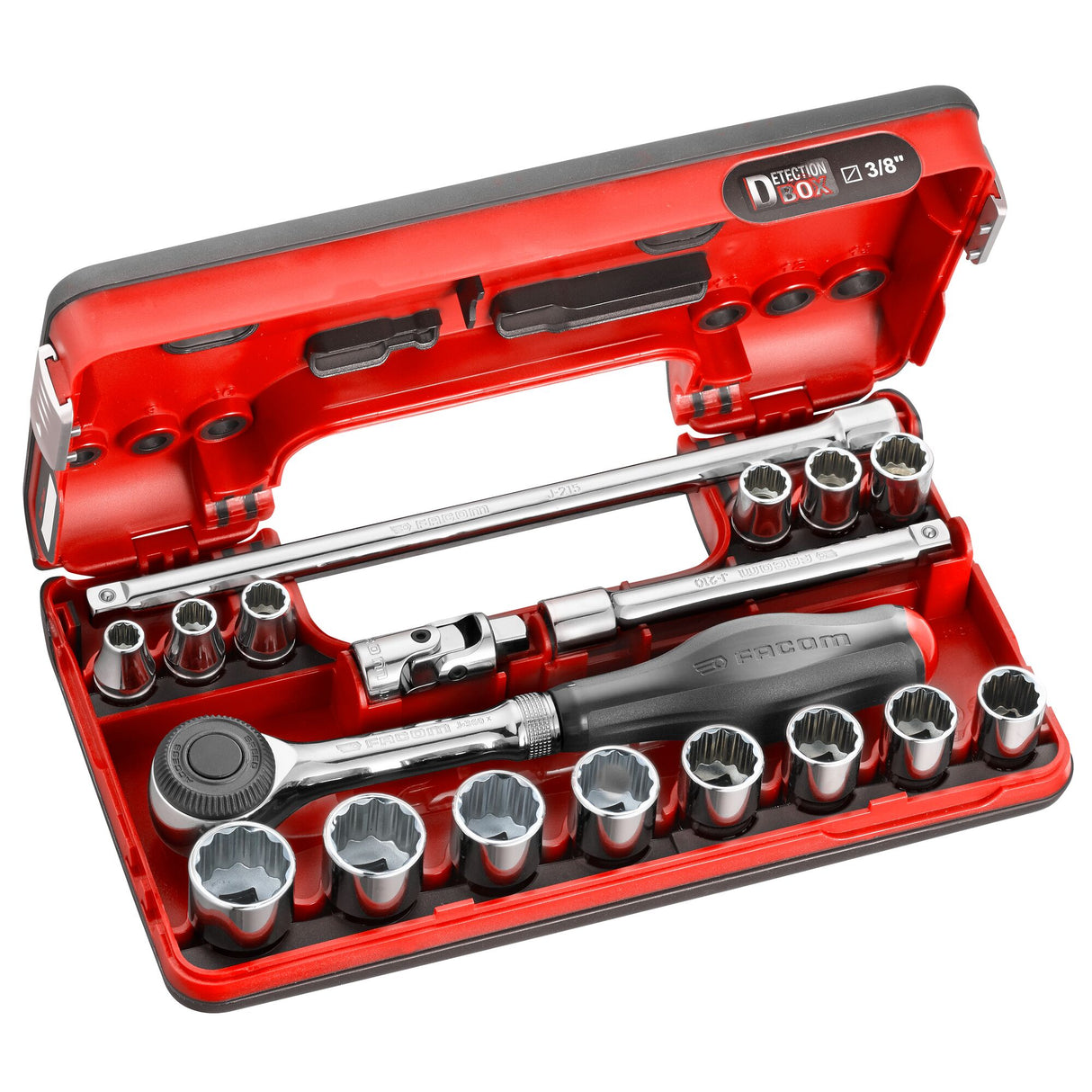 3/8 in. DBOX Socket Set With Twist Handle Ratchet (18 pc.)