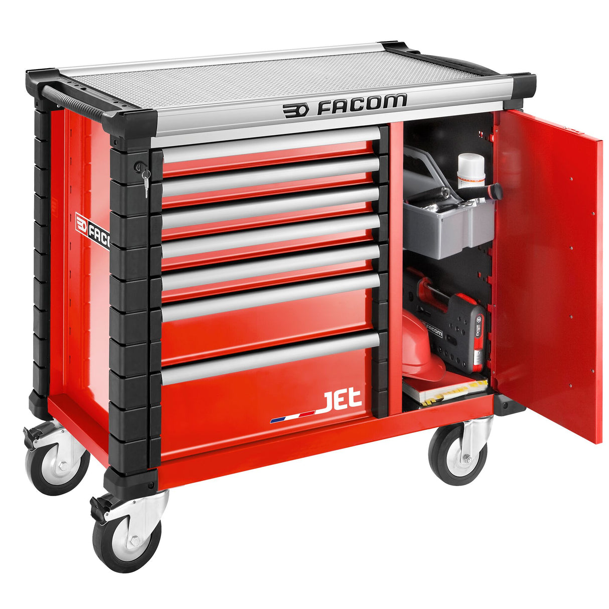 Mobile Bench 7 Drawers, L 569 x H 421 mm, 3 Modules Per Drawer, 0,46m® Top