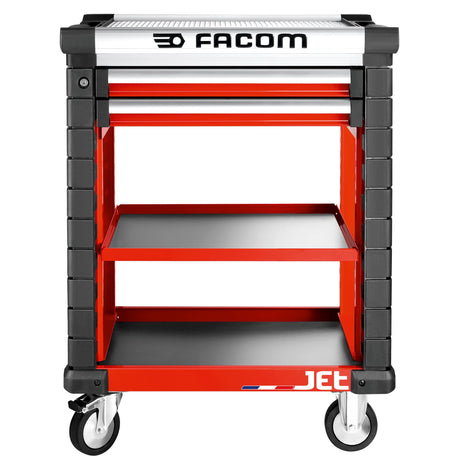 Utility Cart 3 Levels, 2 Drawers, L 759 x H 421 mm, Top 0,37 m², 3 Modules per Drawer