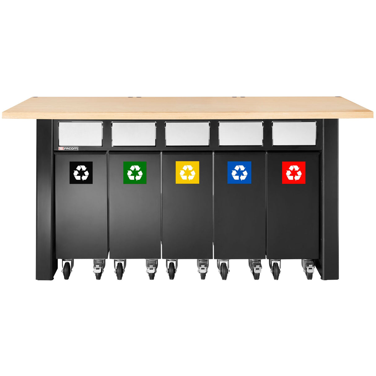 Recycling Bins and Flap System Set (5 pc.)