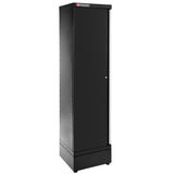 Cabinet With 1 Solid Door, 3 Shelves, L 533 x D 506 x H 2060 mm, Black