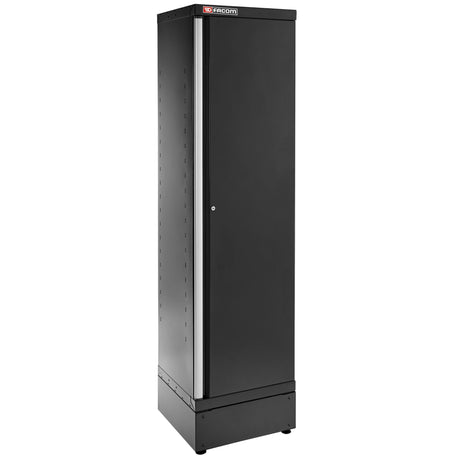 Cabinet With 1 Solid Door, 3 Shelves, L 533 x D 506 x H 2060 mm, Black