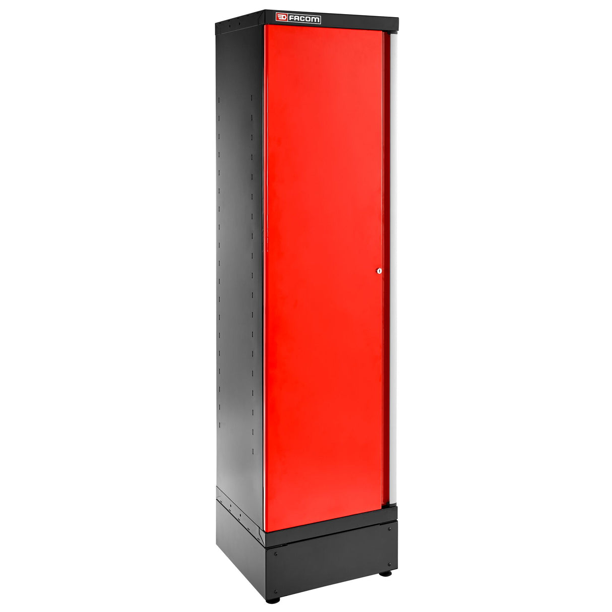 Cabinet 1 Solid Door, 3 Shelves, L 533 x D 506 x H 2060 mm, Red