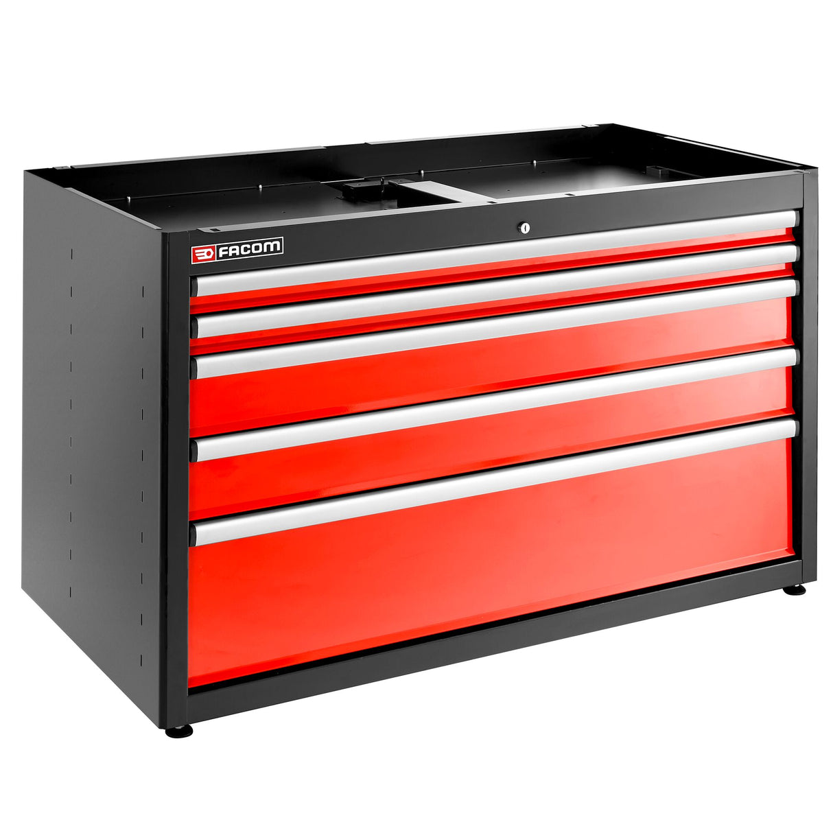 Double Base Unit, 5 Drawers, 1269 x 421 mm, Red