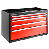 Double Base Unit, 5 Drawers, 1269 x 421 mm, Red