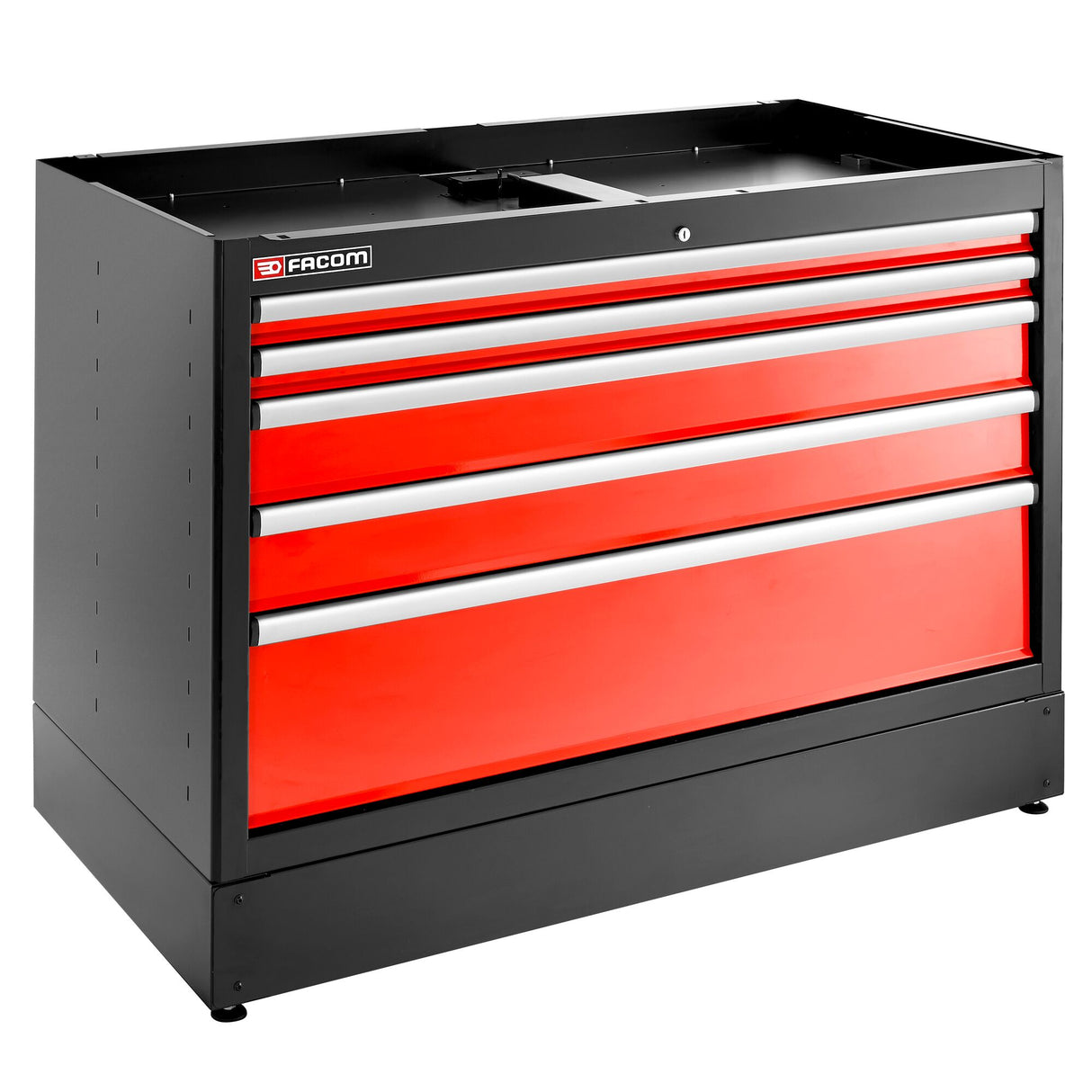 Double Base Unit, 5 Drawers, 1269 x 421 mm, Red