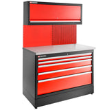 Double Base Unit, 5 Drawers, 1269 x 421 mm, Red