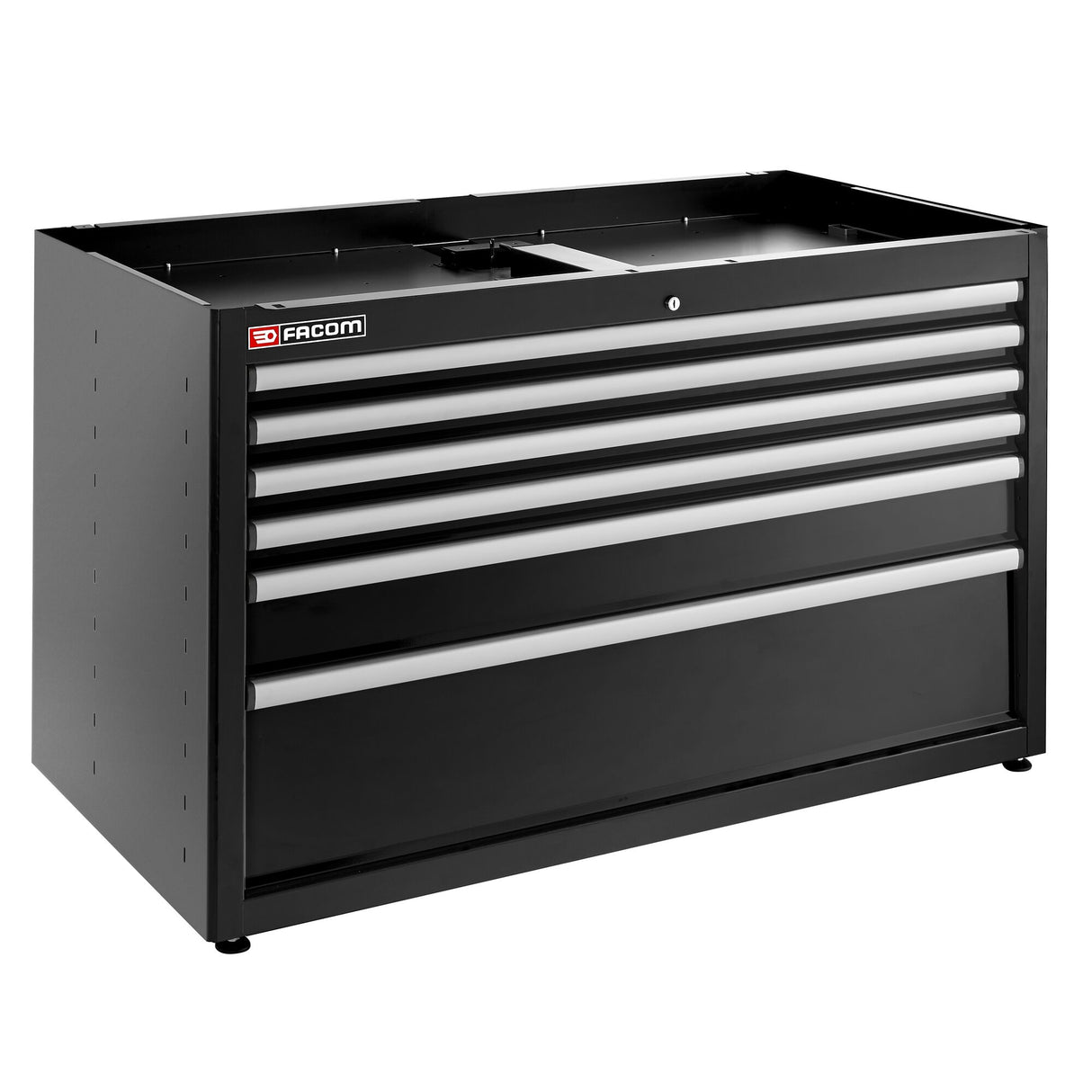 Double Base Unit, 6 Drawers, 1269 x 421 mm, Black