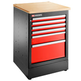 Single Base Unit, 6 Drawers, 569 x 421 mm, Red