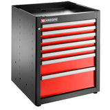 Single Base Unit, 7 Drawers, 569 x 421 mm, Red