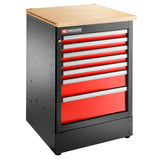 Single Base Unit, 7 Drawers, 569 x 421 mm, Red