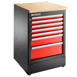 Single Base Unit, 7 Drawers, 569 x 421 mm, Red