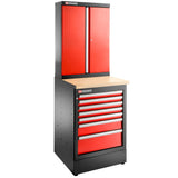 Single Base Unit, 7 Drawers, 569 x 421 mm, Red