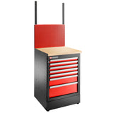 Single Base Unit, 7 Drawers, 569 x 421 mm, Red
