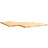 Corner Base Unit, Wooden Worktop, Red