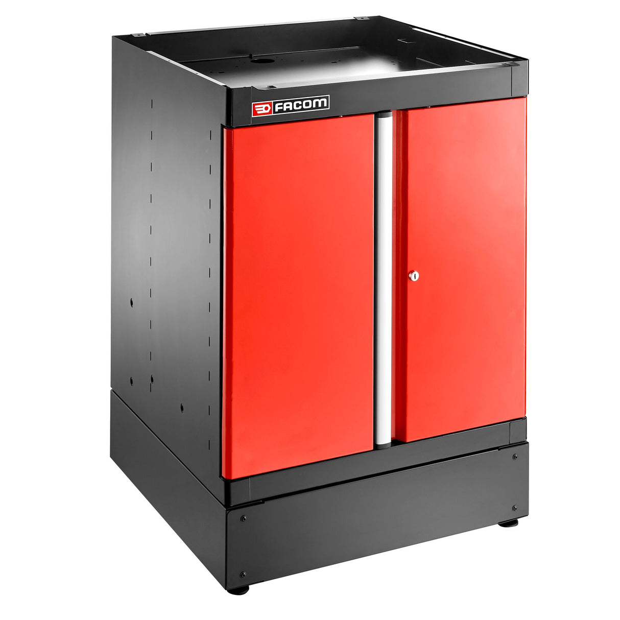 Single Base Unit, 2 Solid Doors, 1 Shelf, Red
