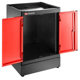 Single Base Unit, 2 Solid Doors, 1 Shelf, Red