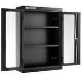 Top Unit, 2 Glazed Doors, 2 Shelves, Black