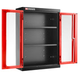 Top Unit, 2 Glazed Doors, 2 Shelves, Red