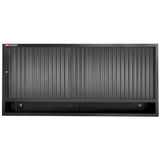 Triple Top Unit With Shutter Pegboards for Vertical Storage, Black