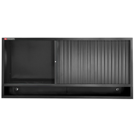 Triple Top Unit With Shutter Pegboards for Vertical Storage, Black