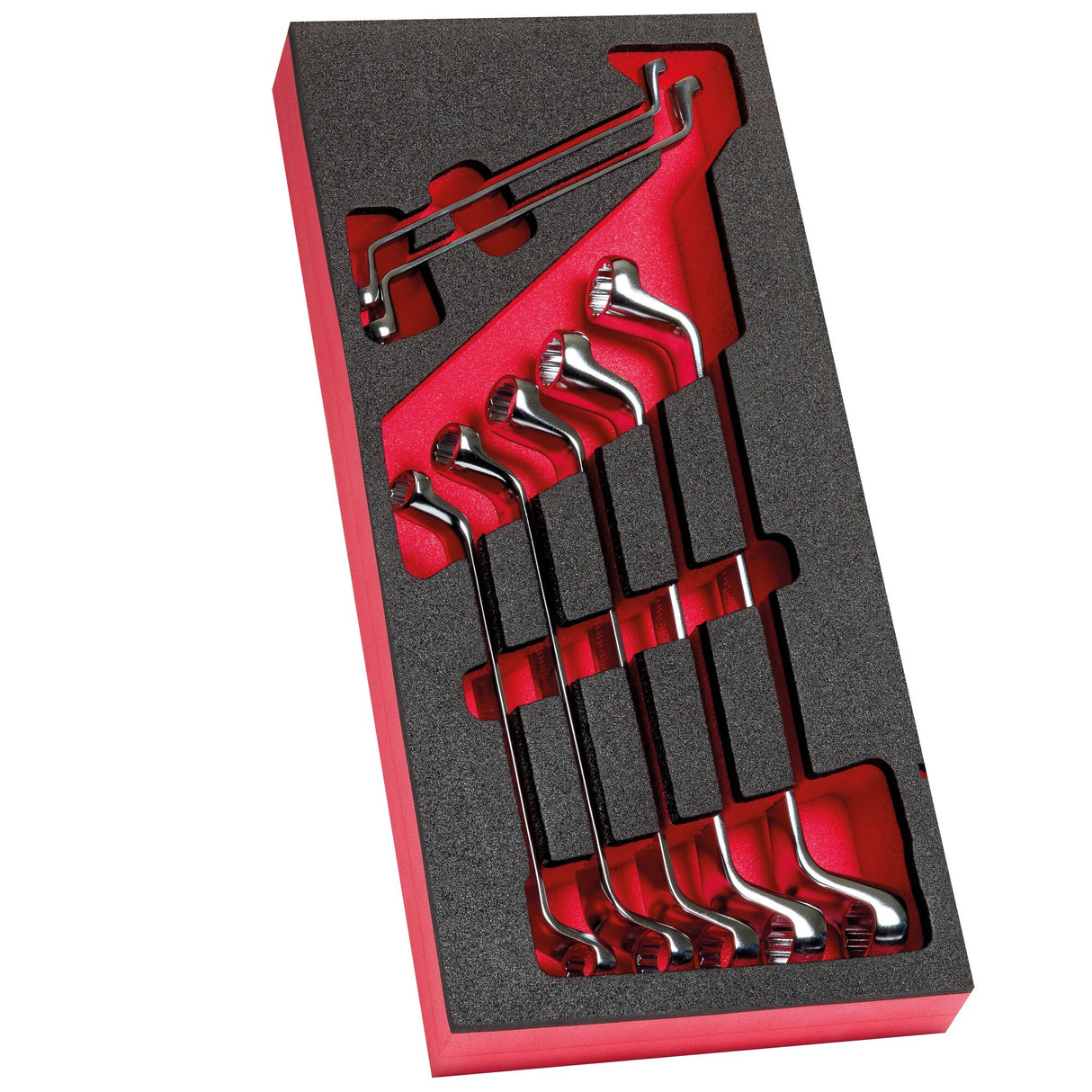 DEEP OFFSET RING WRENCHES - 55A - 12 Points - Foam Tray - 7 pc.