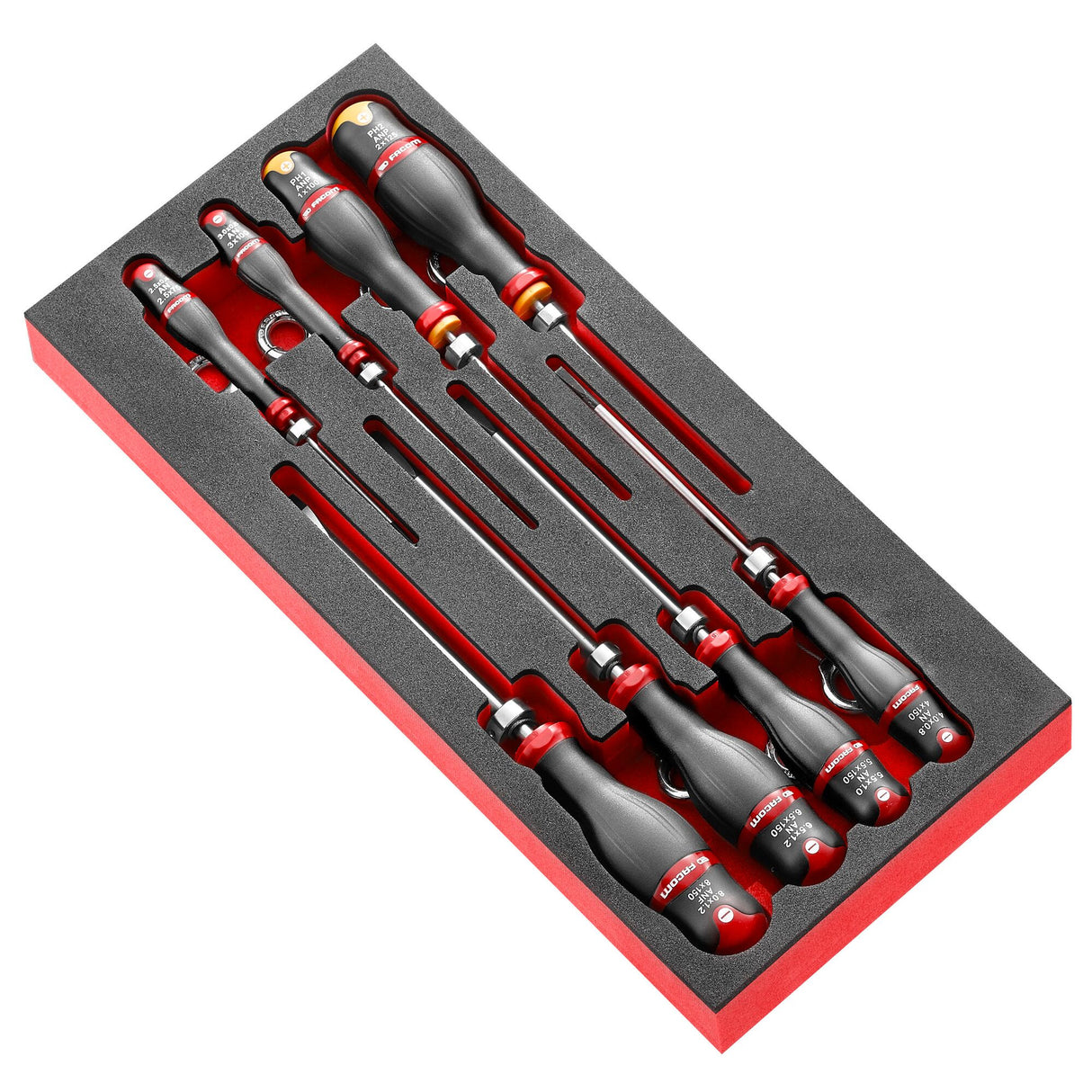 Foam Module 8 Screwdrivers With Safety Lock System (8 pc.)