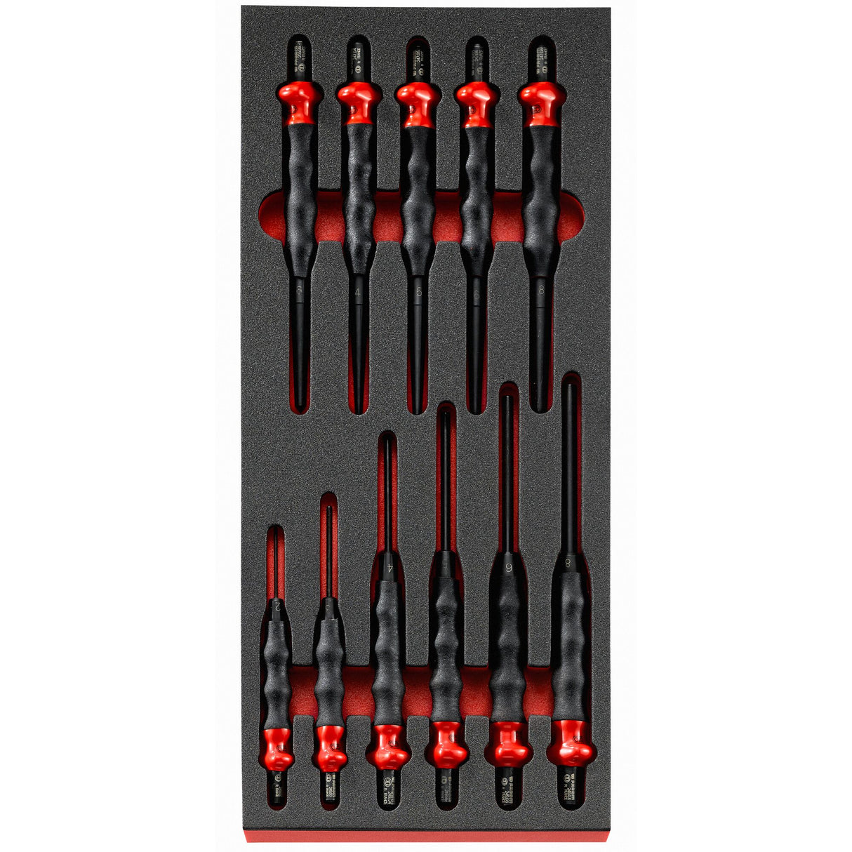 Sheath drift punch set, foam module, 11 pieces, non packaged