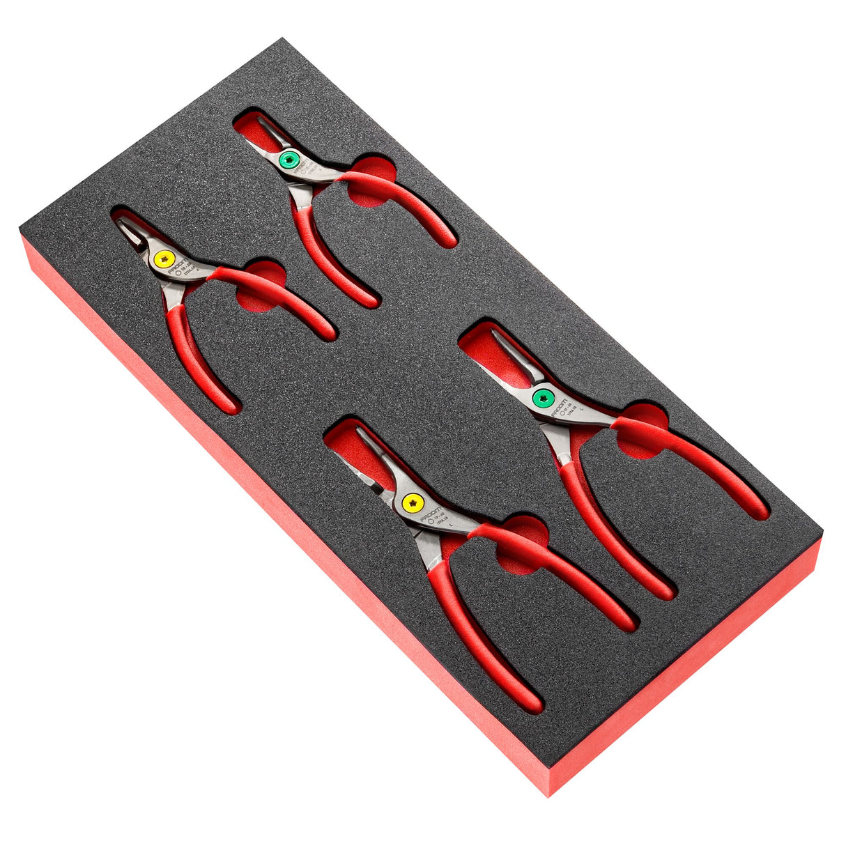 Foam Module of 4 Straight Nose Circlips® Pliers