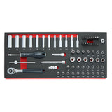 1/4 Socket Set In Foam Module - 66 Pcs
