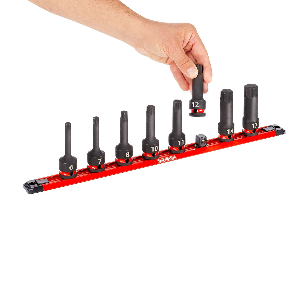 Jeu de 8 douilles impact 1/2" 6 pans - OGV® GRIP
