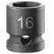 [NSS.16A] 1/2 in. Short Impact Socket, 16 mm