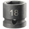 [NSS.18A] 1/2" Short Impact Socket 18 mm